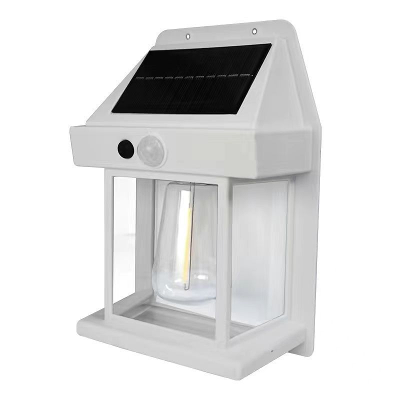 Lampe murale d'extérieur solaire étanche à induction tungstène pour jardin