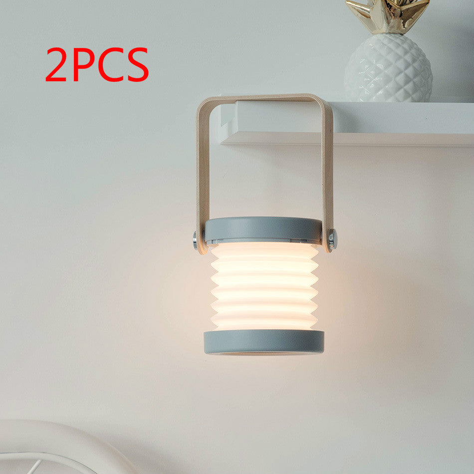 Lampe de lecture LED pliable, tactile et à intensité variable, lampe-lanterne portable, rechargeable par USB, pour la décoration intérieure