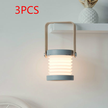 Lampe de lecture LED pliable, tactile et à intensité variable, lampe-lanterne portable, rechargeable par USB, pour la décoration intérieure