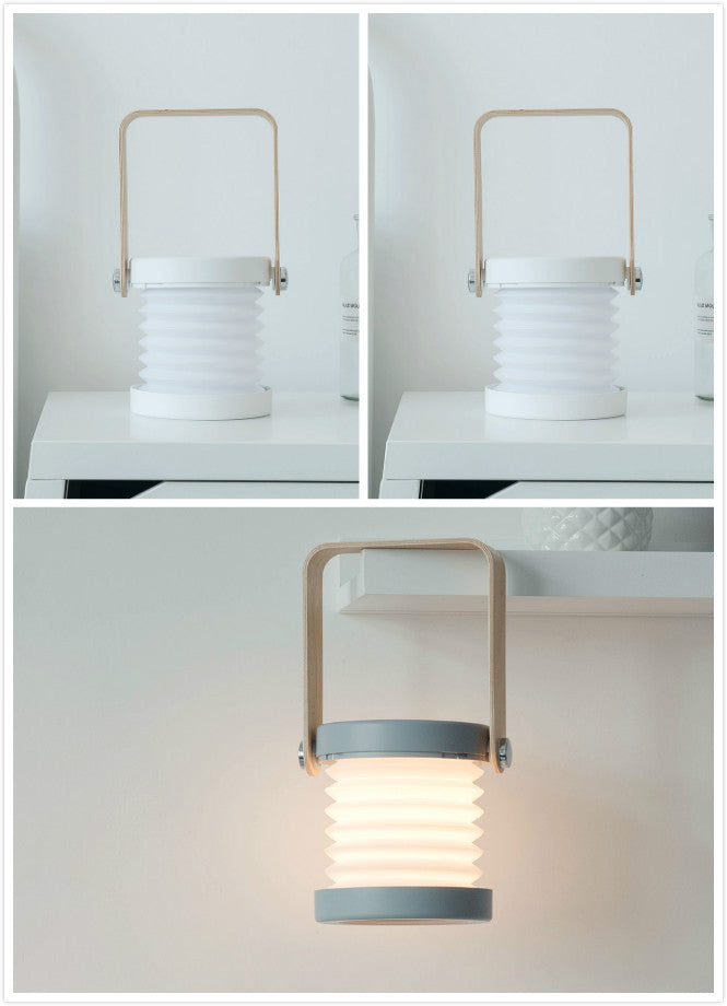 Lampe de lecture LED pliable, tactile et à intensité variable, lampe-lanterne portable, rechargeable par USB, pour la décoration intérieure