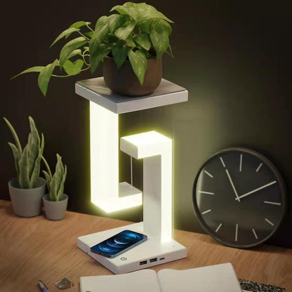 Lampe suspendue créative à recharge sans fil pour smartphone avec un design innovant