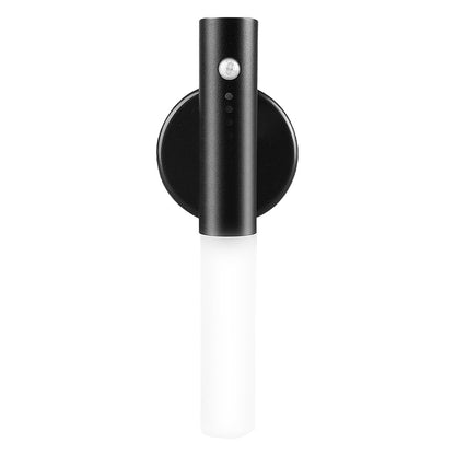 Veilleuse sans fil LED USB magnétique en bois pour couloirs et porches, lampe murale avec détecteur de mouvement PIR, lampe d'armoire