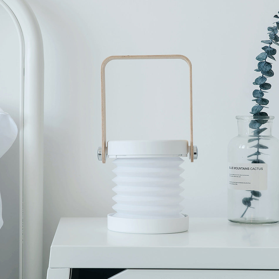 Lampe de lecture LED pliable, tactile et à intensité variable, lampe-lanterne portable, rechargeable par USB, pour la décoration intérieure