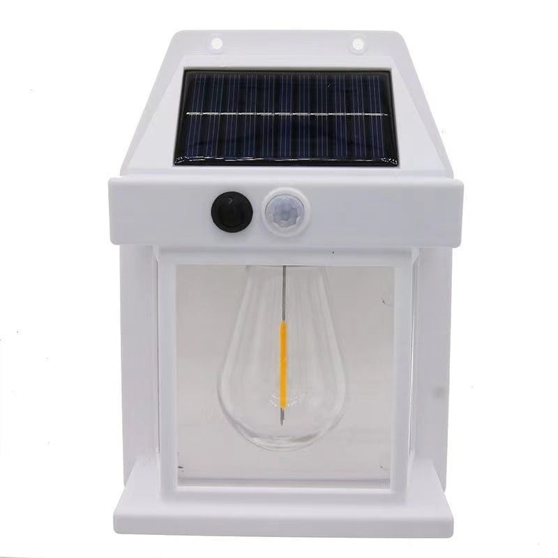 Lampe murale d'extérieur solaire étanche à induction tungstène pour jardin