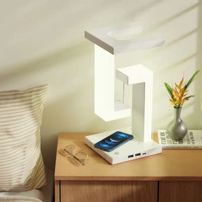 Lampe suspendue créative à recharge sans fil pour smartphone avec un design innovant