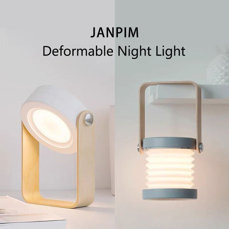 Lampe de lecture LED pliable, tactile et à intensité variable, lampe-lanterne portable, rechargeable par USB, pour la décoration intérieure